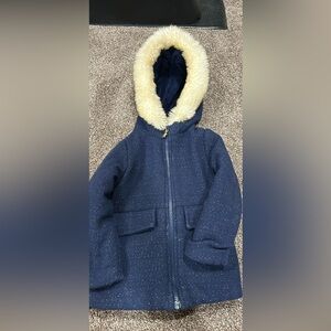 Oshkosh B’gosh 2T Toddler Girl Jacket with faux fur trim and fleece lined hood